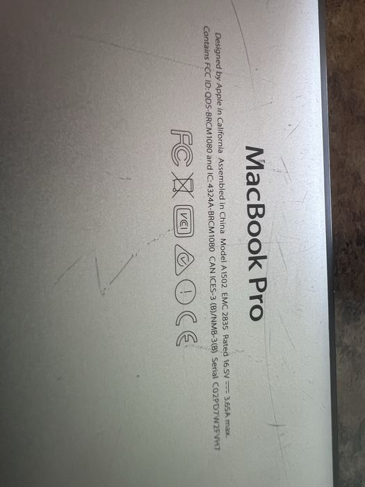 Топкейс Macbook Pro 13 A1502