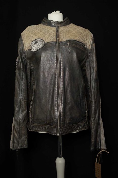 Skórzana kurtka motocyklowa męska Gipsy - r. XL