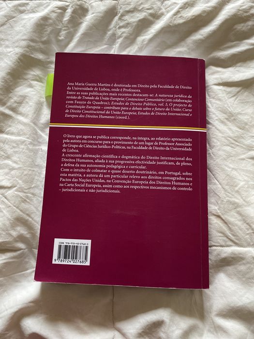 Direito Internacional dos Direitos Humanos, Ana Maria Guerra Martins