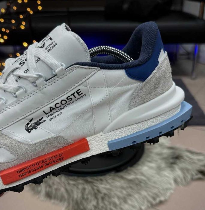 Кроссовки мужские Лакост белые демисезонные Lacoste