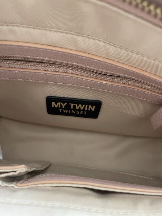 Mala Twinset Rosa com Tachas Douradas