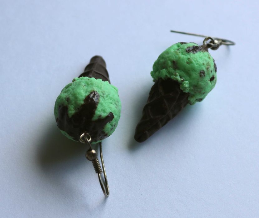 kolczyki lody z polewą