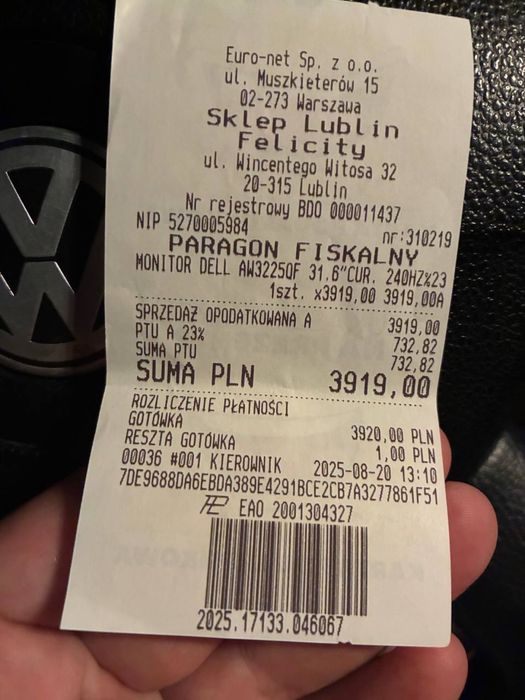 Монітор DELL AW3225QF (210-BLLV) open box