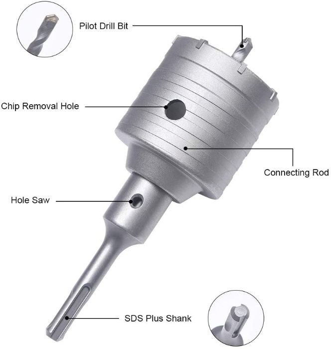 Brocas cranianas carbono para azulejo, tijolo, pladur, granito, porcel