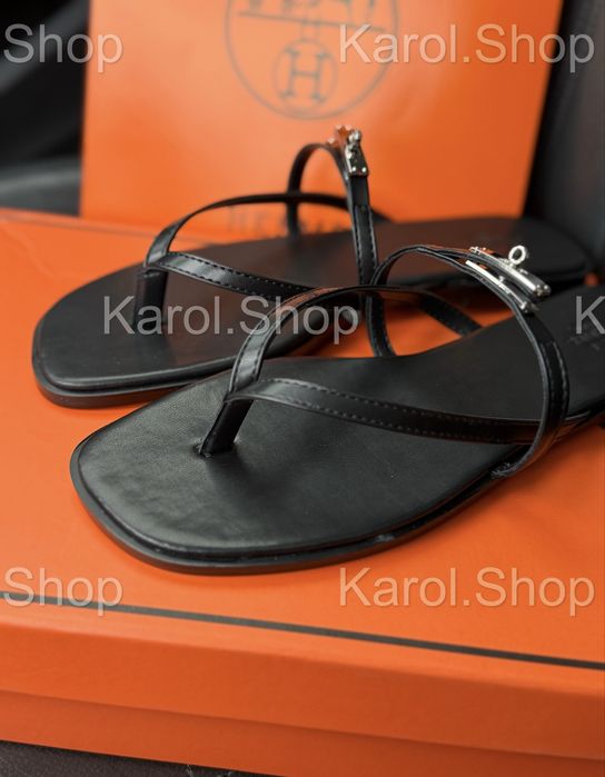 Шльопанці шльопки 38 розмір довжина  24 см вєтнамки в стилі Hermès Miss Sandal