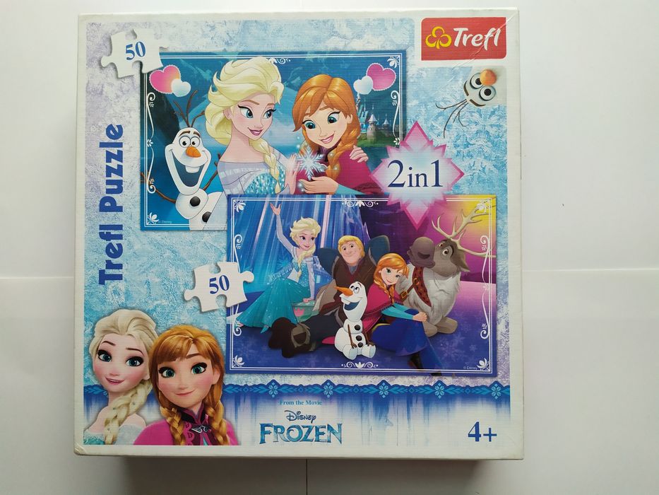 Puzzle dla dziewczynki -3 rodzaje - Kraina Lodu, Myszka Minnie