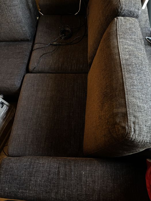 Sofá modular 5 lugares cinzento escuro – excelente estado