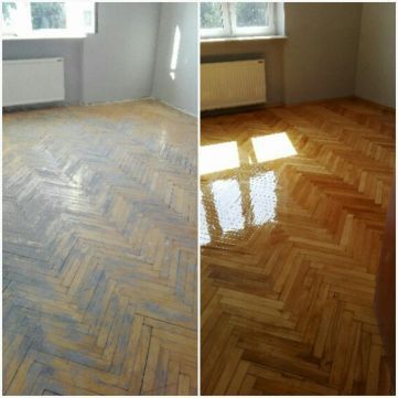 Cyklinowanie podłogi schody drzwi