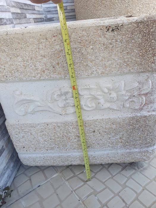 Vaso de pedra branco