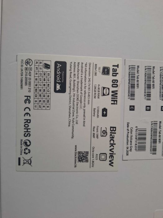 Новий Планшет Lenovo Tab 60 WIFI