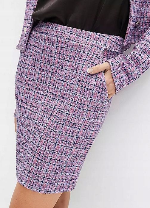 B.P.C spódnica mini z przędzy boucle ^52