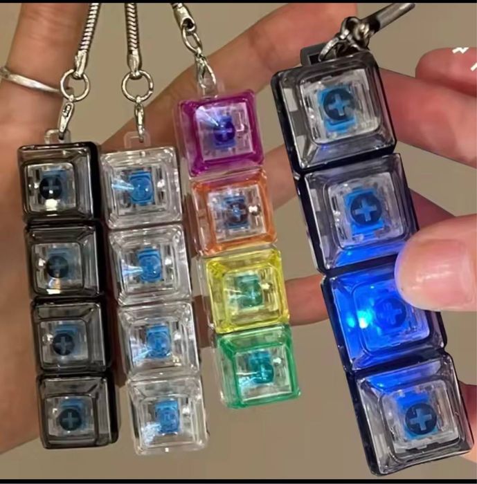 Тренд 2026 Брелок клавіатура антистрес кейкап клікери кнопки Кейкапы