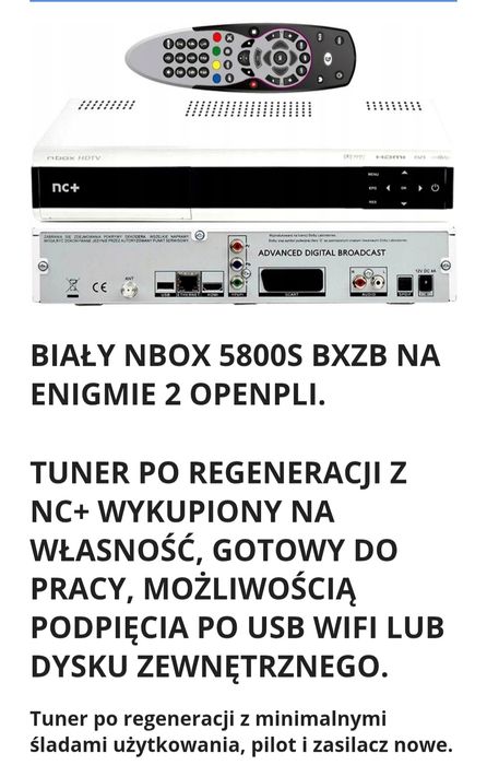 Biały NBOX 5800S BXZB na Enigmie 2 OPENPLI.