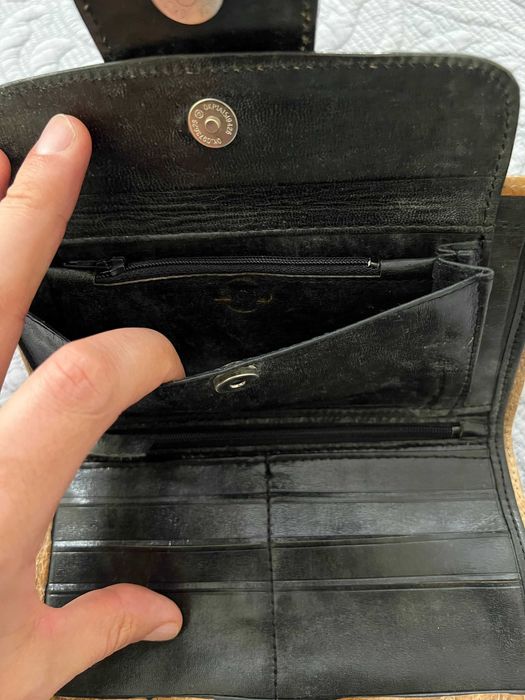 Carteira en couro de crocodilo verdadeiro