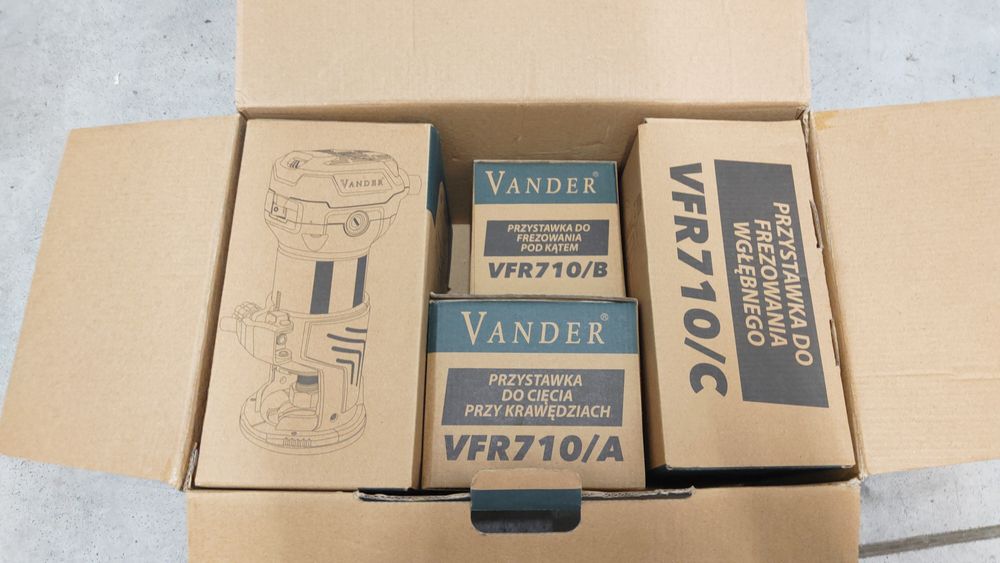 Frezarka górnowrzecionowa Vander VFR710 zestaw plus frezy