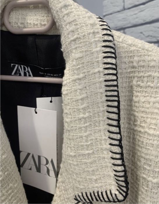 Zara пиджак твидовий