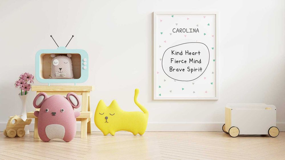 Poster "Kind Heart" - Possibilidade de personalizar com o nome