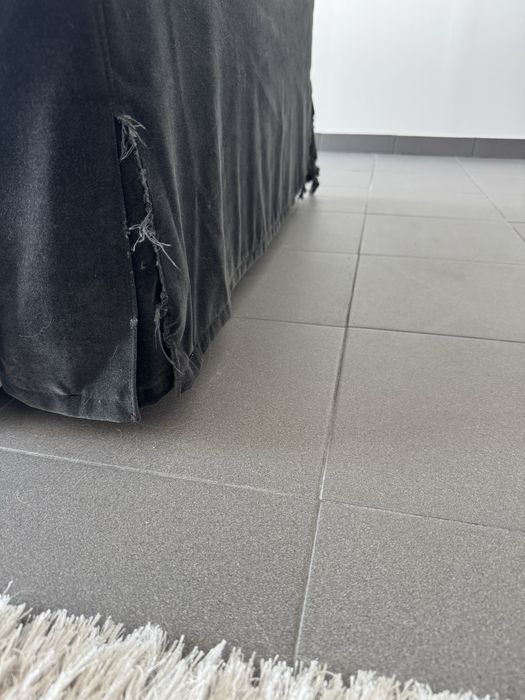 Sofa cama 2 lugares cinzento escuro veludo Ikea Farlov 2019