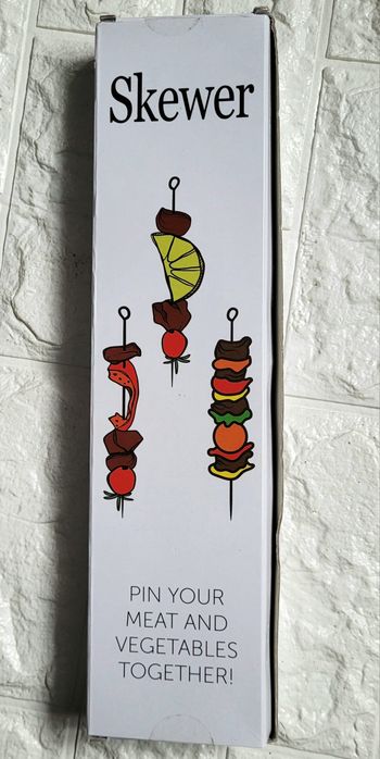 Podwójne szpikulce do szaszłyków do grilla stal nierdzewna 2szt.