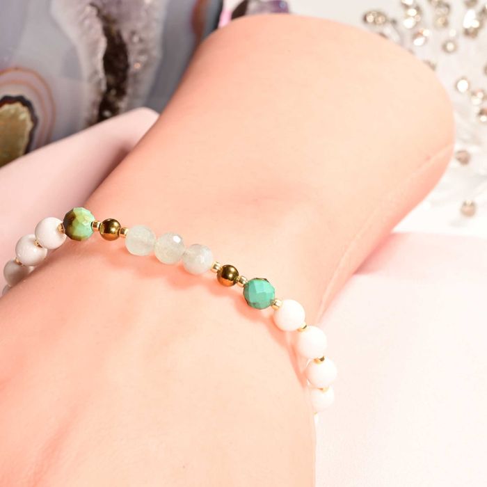 Bransoletka Akwamaryn, Turkus, Jadeit Wodnik, Ryby, Bliźnięta, Byk