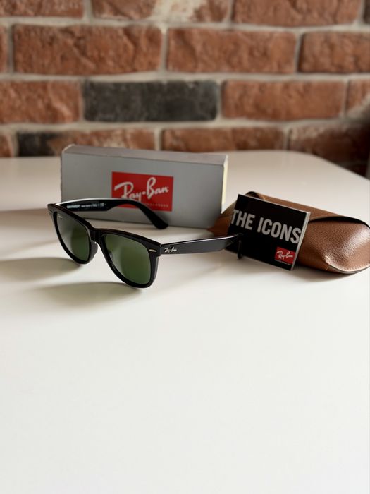 Ray-Ban RB2140 Original Wayfarer – czarne, G-15, 54/18