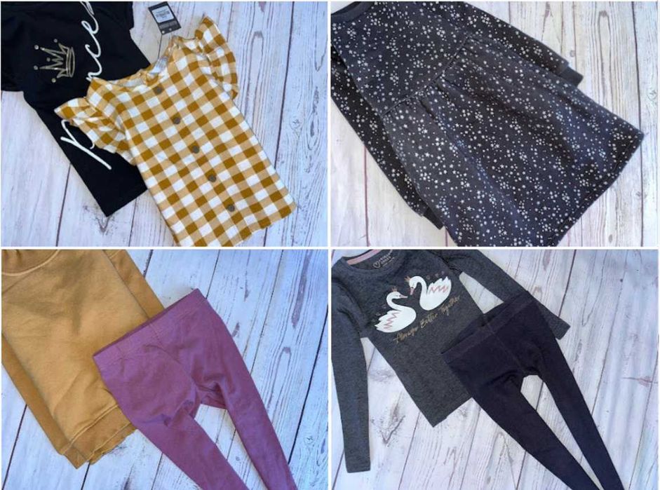 r.104-110 MEGA PAKA 55szt ZESTAW UBRANEK dla córci dziewczynki newbie