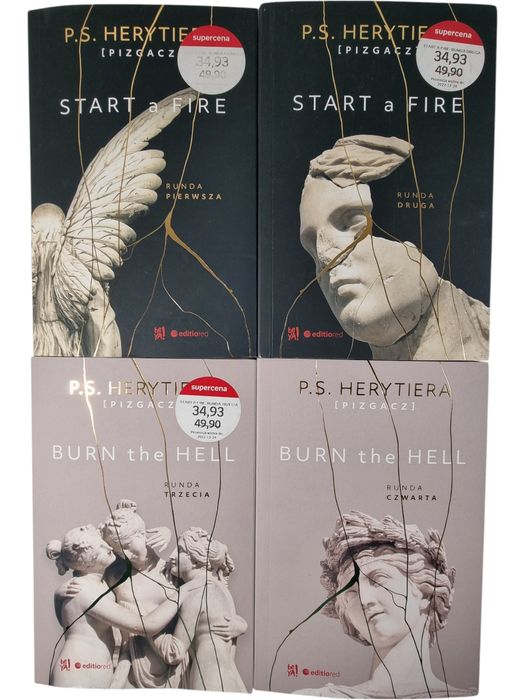 Trylogia Hell Start a Fire / zestaw 4 książek / Barlińska P.S. Herytiera