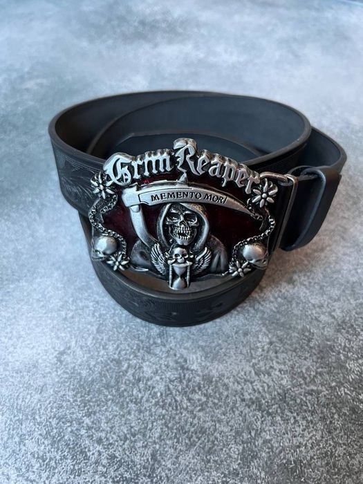 Пояс ремінь y2k vintage sk8 череп