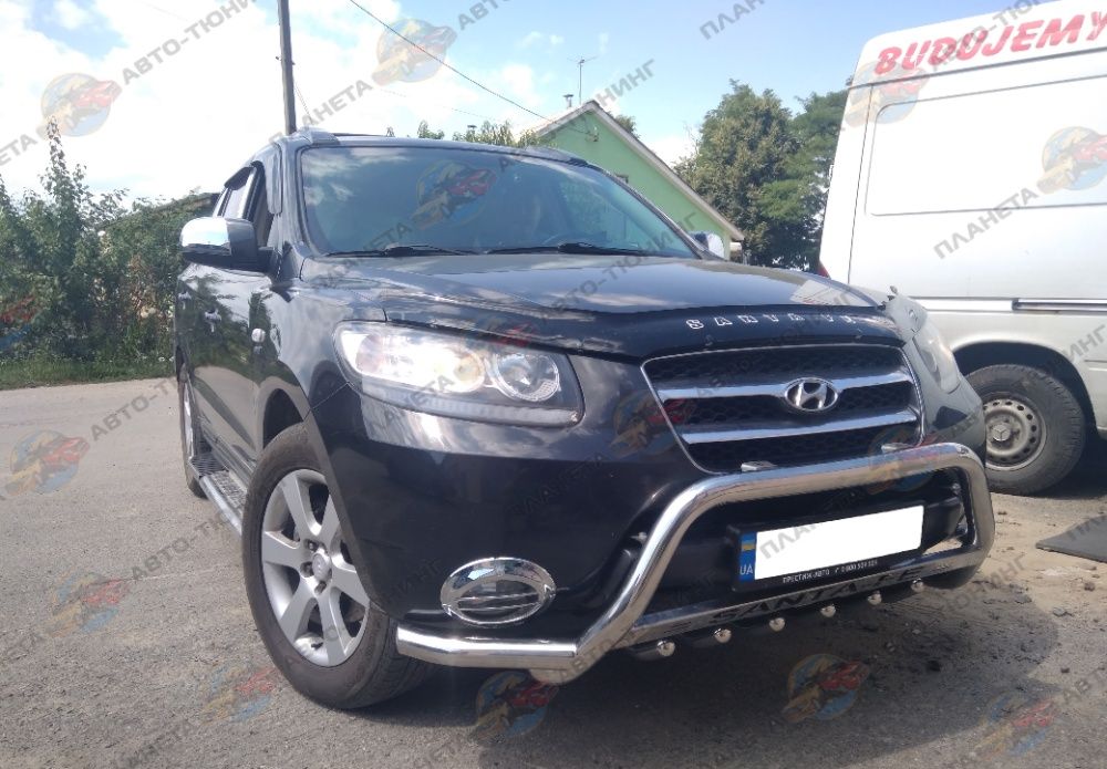 Кенгурятник Hyundai Santa-Fe 2006-2012 бокові передній захист пороги