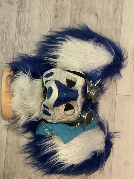 Maska furry niebieska