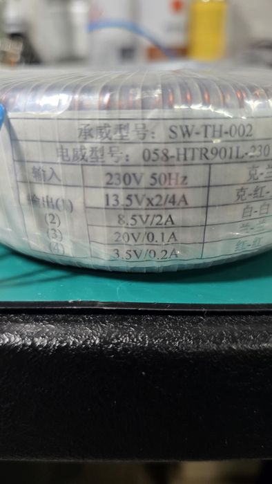 Transformator toroidalny SW-TH-002 130VA 3,5V 8,5V 13,5V 20V