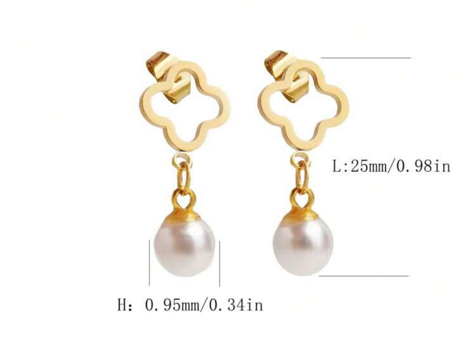 Kolczyki pozlacane 18 k zlotem a la LV