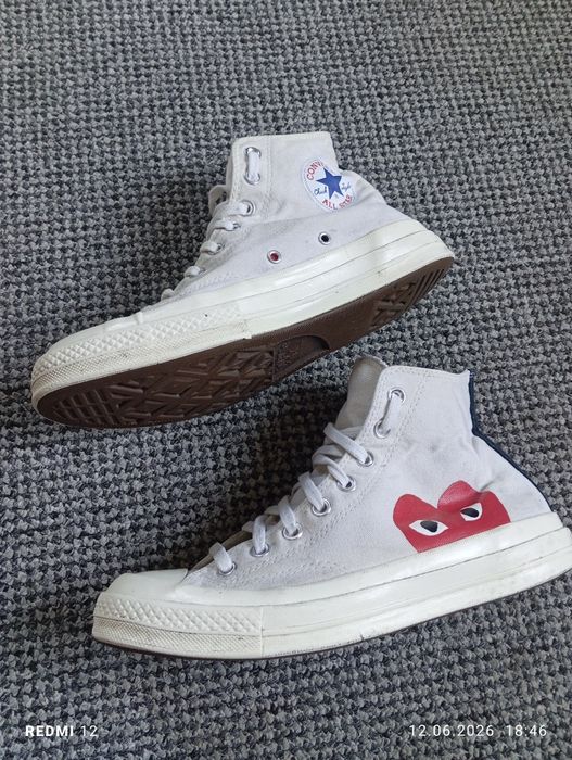 Buty  trampki z kolaboracji Converse x Comme des Garçons PLAY r. 41,5