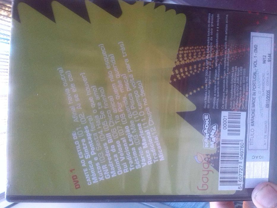 karaoke mania DVD made  in Portugal- portes grátis