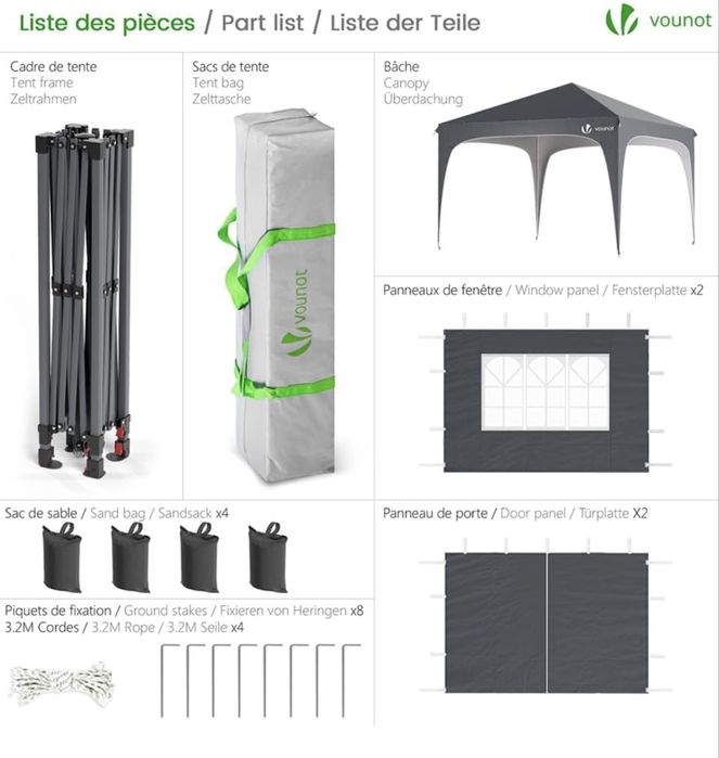 Tenda para jardim novo medidas 3x3