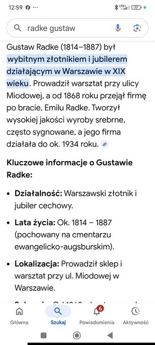 Łyżeczki Srebro 84 - Gustaw Radke - XIX wiek