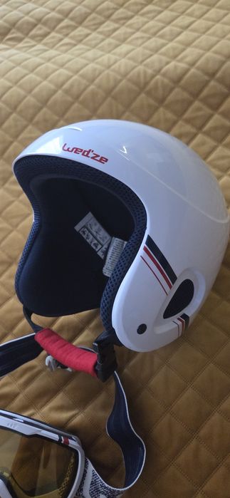 Kask narciarski dziecięcy wedze r.M plus gogle