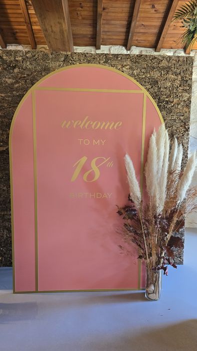 Painel decorativo 2,2m de altura aniversário