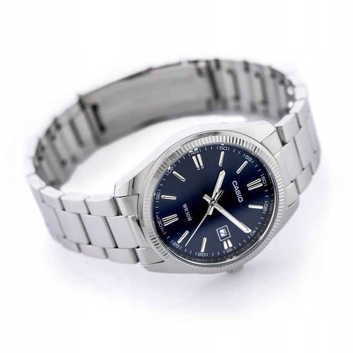 Zegarek Męski Casio Mtp-1302pd-2avef Stalowy Datownik Bransoleta + Box