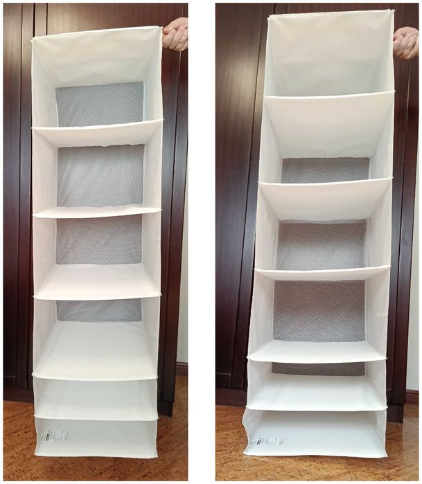 Organizador SKUBB - Arrumação vertical de roupa com 6 compartimentos