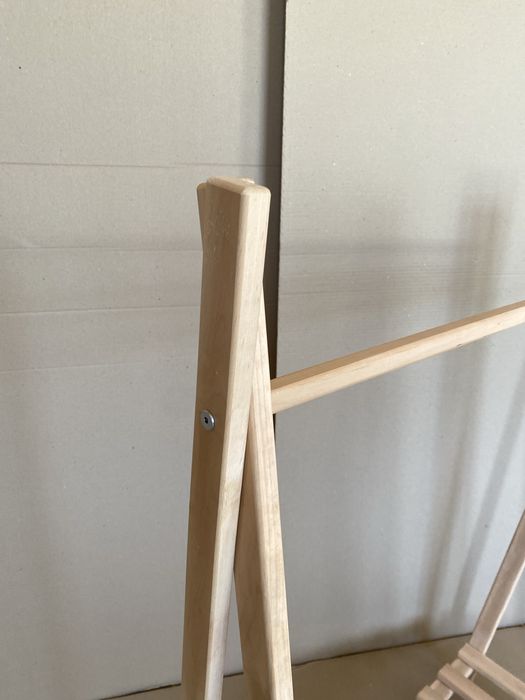 Вішалка вішак підлоговий стійка для одягу рейл деревяна стійка