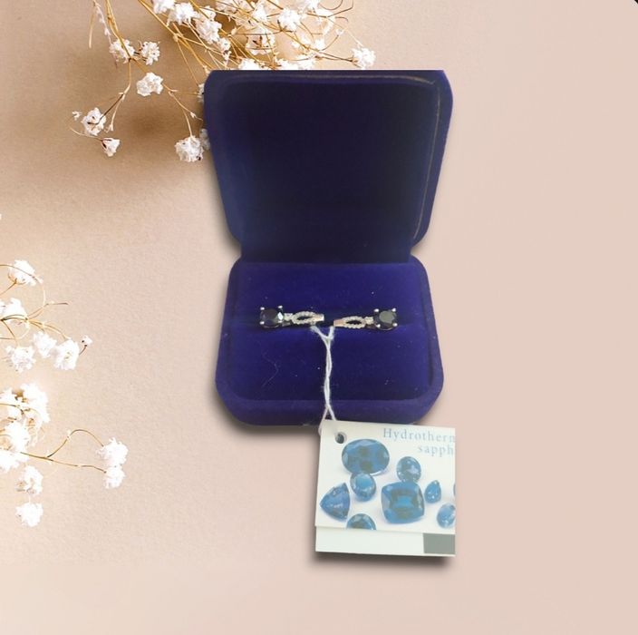 Серьги ,серьги с сапфиром,серьги серебро 925 проба