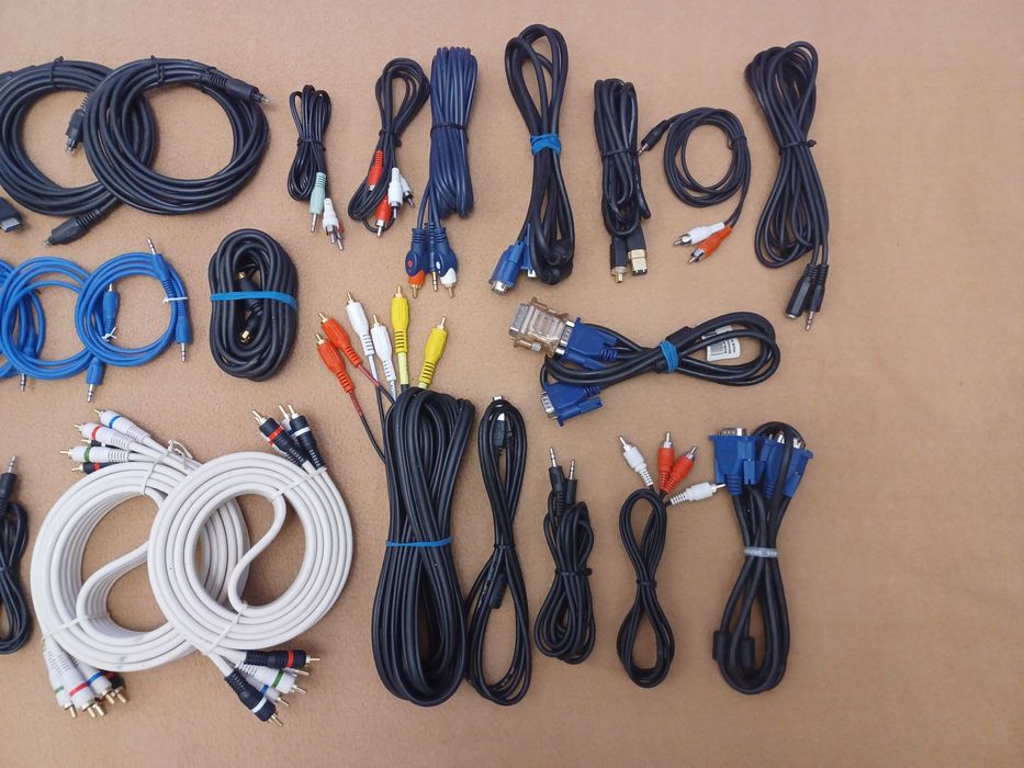 Кабелі Провода RCA HDMI DVI VGA MINI JACK 3.5 Оптичні аудіо ( -НОВІ- )