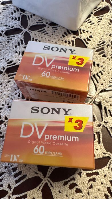 Kasety Sony mini dv premium nowe zafoliowane w 3-paki.