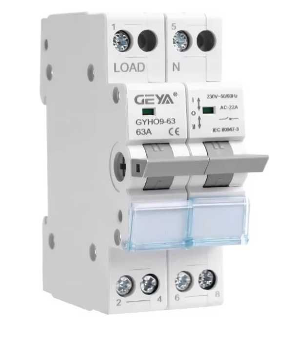 Електротехніка GEYA: WiFi реле, DC/AC автомати, контактор, ввід резерв