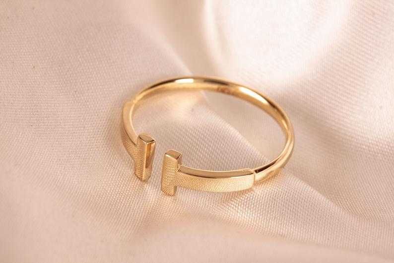 Кольцо женское Tiffany из желтого золота