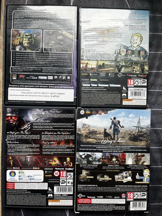 Gry na PC Fallout 1, 2, Tactics, 3 GOTY, New Vegas Ultimate Edition, 4