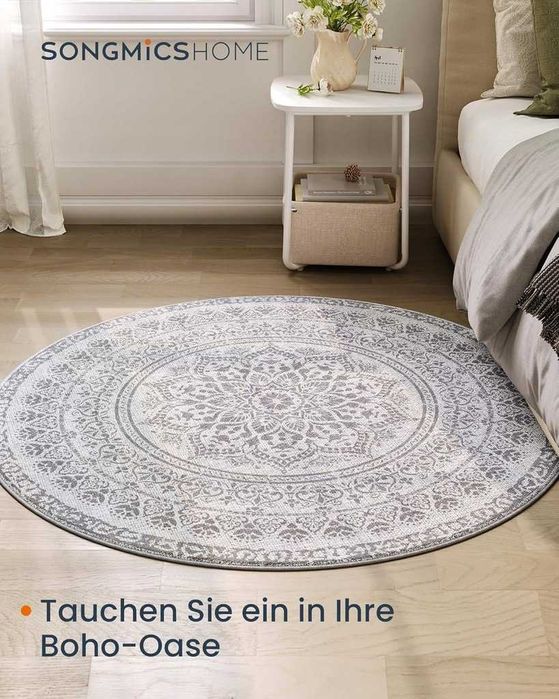 Dywan okrągły, 120 cm, dywan do salonu