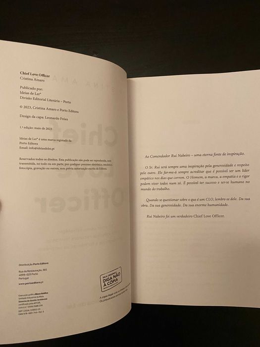 Livro Chief Love Officer de Cristina Amaro