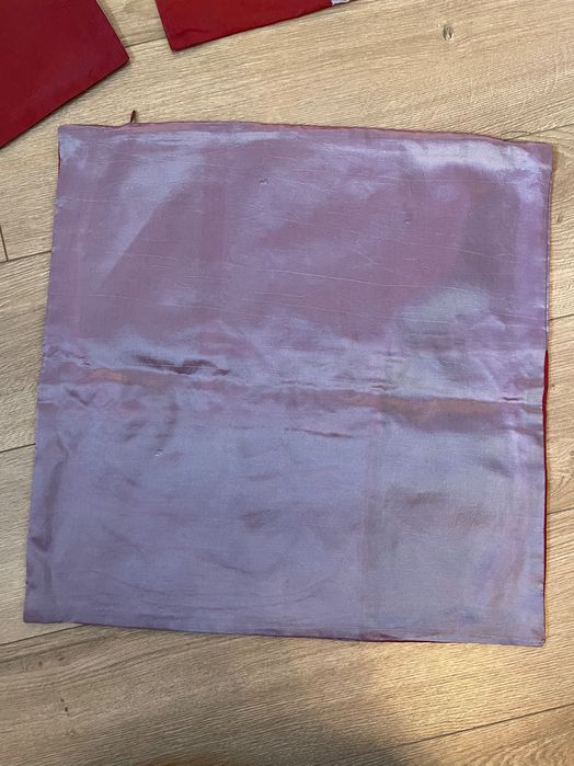 3 szt poszewki na poduszki 45 x 45cm  fioletowo- bordowe